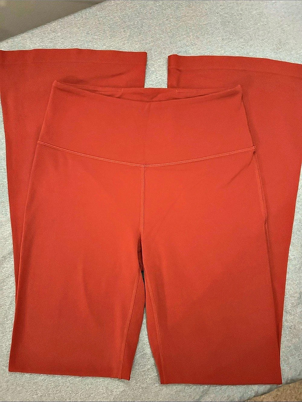 lululemon Groove Super-High-Rise Flared Pant- Burnt orange/dark red Size 8